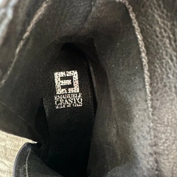 **SOLD** Emanuele Crasto Italian Triple Buckle Moto Boots Black Sz 7 **SOLD** - Picture 5 of 6